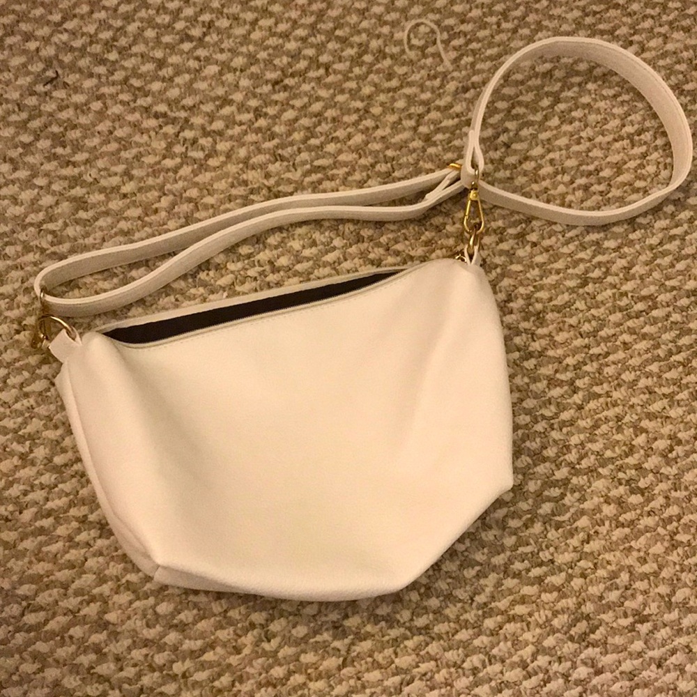 White and gold womens bag